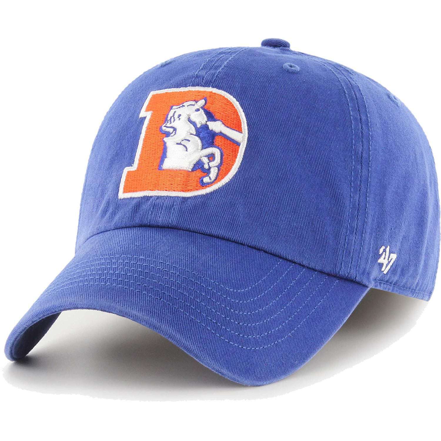 Youth Mitchell & Ness Royal/Orange Denver Broncos Retro Script Snapback Hat