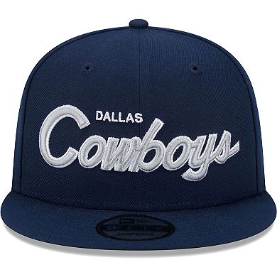 Men's New Era Navy Dallas Cowboys Main Script 9FIFTY Snapback Hat