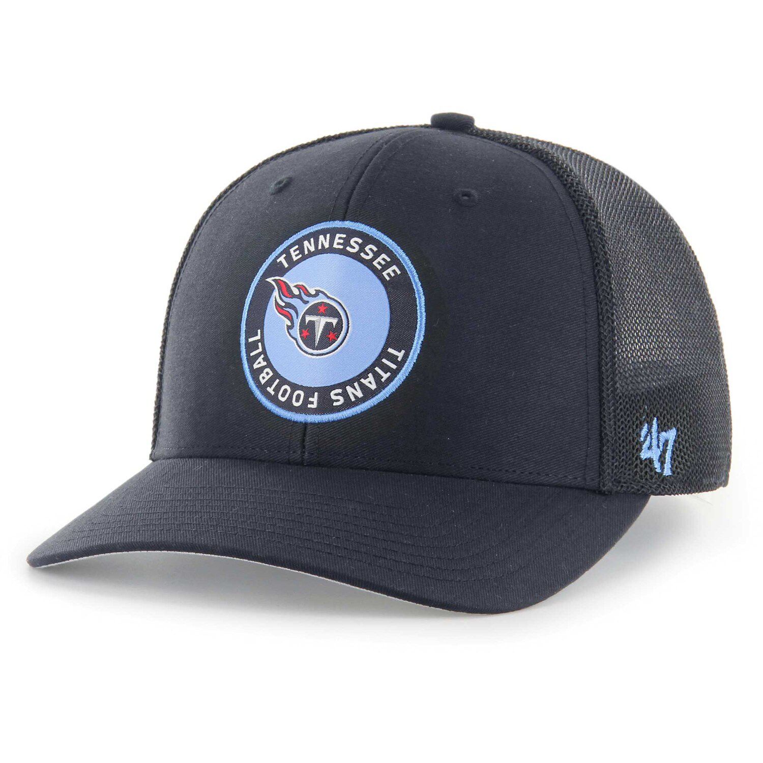 '47 Navy/Natural Tennessee Titans Trawler Trucker Clean Up Snapback Hat