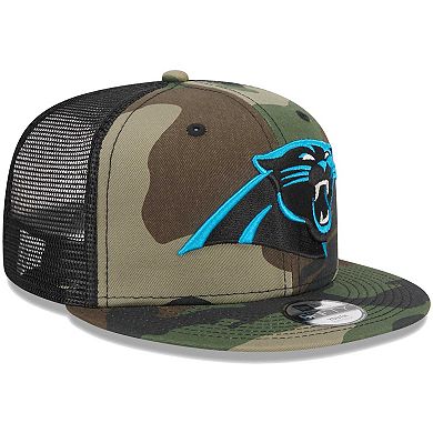 Youth New Era Camo Carolina Panthers Main Trucker 9FIFTY Snapback Hat