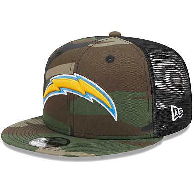 Youth New Era Camo Los Angeles Chargers Main Trucker 9FIFTY Snapback Hat