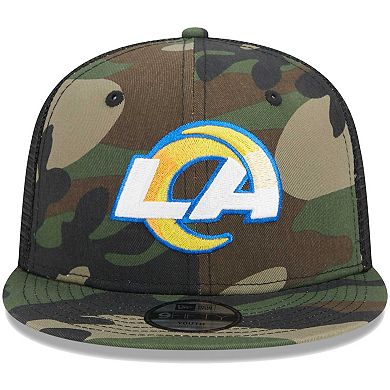 Youth New Era Camo Los Angeles Rams Main Trucker 9FIFTY Snapback Hat