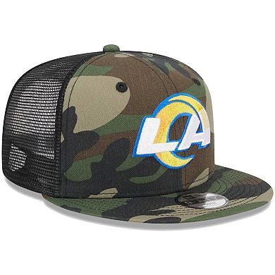 Youth New Era Camo Los Angeles Rams Main Trucker 9FIFTY Snapback Hat