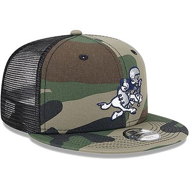Youth New Era Camo Dallas Cowboys Retro Joe Main Trucker 9FIFTY Snapback Hat