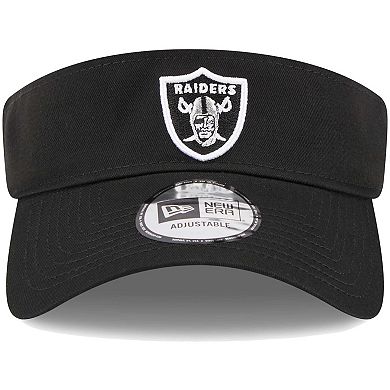 Men's New Era Black Las Vegas Raiders Main Adjustable Visor