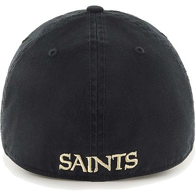 Men's '47 Black New Orleans Saints Franchise Logo Adjustable Hat