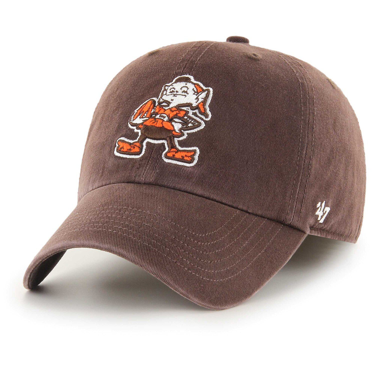 New Era White Cleveland Browns Throwback Logo Iced II 39THIRTY Flex Hat