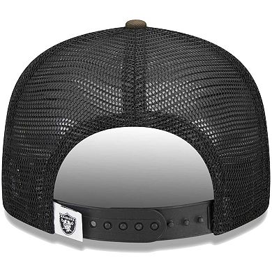 Youth New Era Camo Las Vegas Raiders Main Trucker 9FIFTY Snapback Hat