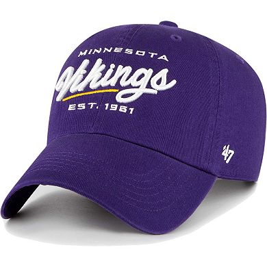 Women's '47 Purple Minnesota Vikings Sidney Clean Up Adjustable Hat