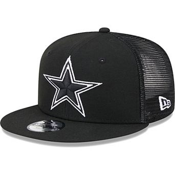 Youth New Era Black Dallas Cowboys Main B-Dub 9FIFTY Trucker Adjustable Hat