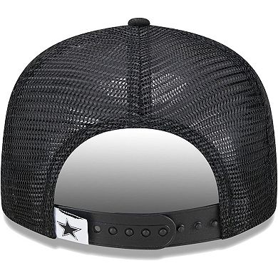 Youth New Era Black Dallas Cowboys Main B-Dub 9FIFTY Trucker Adjustable Hat
