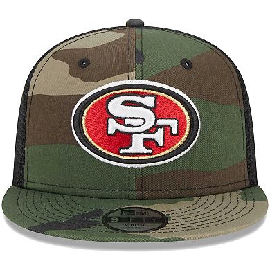 Youth New Era Camo San Francisco 49ers Main Trucker 9FIFTY Snapback Hat