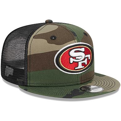 Youth New Era Camo San Francisco 49ers Main Trucker 9FIFTY Snapback Hat