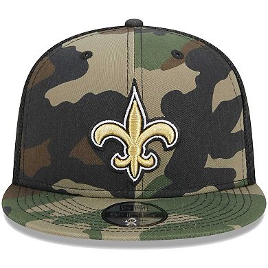 Youth New Era Camo New Orleans Saints Main Trucker 9FIFTY Snapback Hat