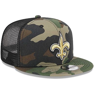 Youth New Era Camo New Orleans Saints Main Trucker 9FIFTY Snapback Hat