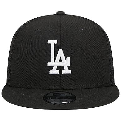 Men's New Era Black Los Angeles Dodgers Trucker 9FIFTY Snapback Hat