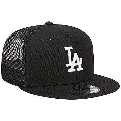 Men's New Era Black Los Angeles Dodgers Trucker 9FIFTY Snapback Hat