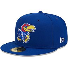 Women's New Era Cream Kansas Jayhawks Fresh Cuffed Knit Hat with Pom