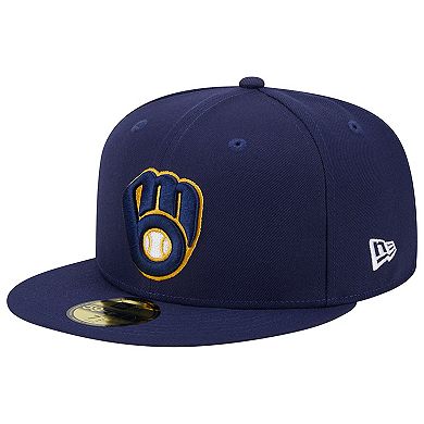 Men's New Era Navy Milwaukee Brewers 50th Anniversary Team Color ...