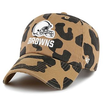 Women's '47 Tan Cleveland Browns Rosette Clean Up Adjustable Hat