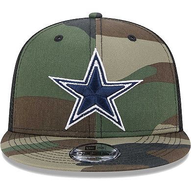 Youth New Era Camo Dallas Cowboys Main Trucker 9FIFTY Snapback Hat