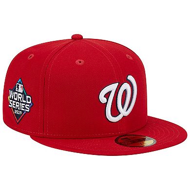 Men's New Era Red Washington Nationals  2019 World Series Team Color 59FIFTY Fitted Hat