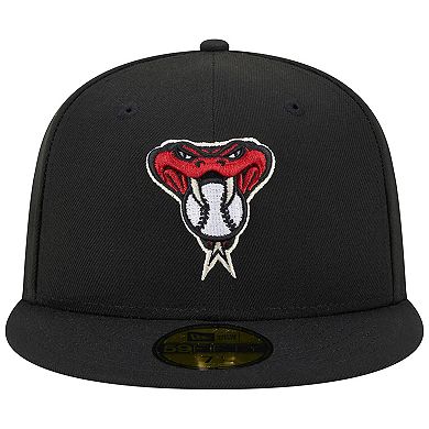 Men's New Era Black Arizona Diamondbacks Alternate Logo 2001 World Series Team Color 59FIFTY Fitted Hat