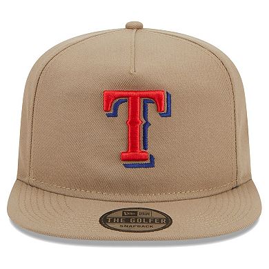 Men's New Era Khaki Texas Rangers Golfer Adjustable Hat