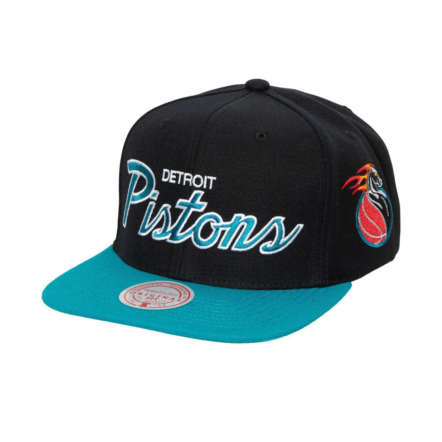 Detroit Pistons Mitchell & Ness Hardwood Classics Team Ground 2.0 Snapback  Hat - Teal