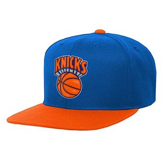 Youth Mitchell & Ness Blue/Orange New York Knicks Two-Tone Snapback Hat