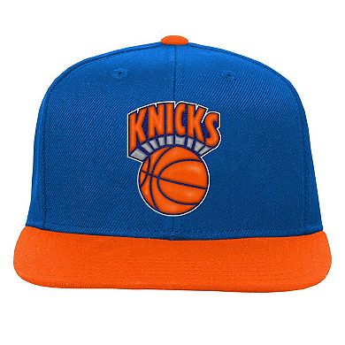 Youth Mitchell & Ness Blue/Orange New York Knicks Two-Tone Snapback Hat