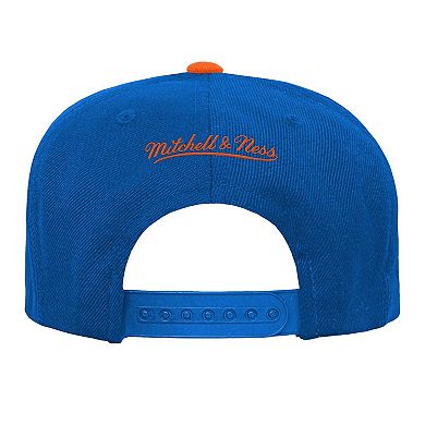 Youth Mitchell & Ness Blue/Orange New York Knicks Two-Tone Snapback Hat