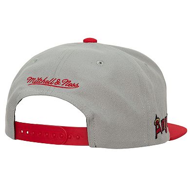 Men's Mitchell & Ness Gray California Angels 1989-1992 Cooperstown Collection Away Snapback Hat