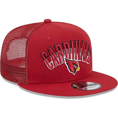 Men's New Era Cardinal Arizona Cardinals Grade Trucker 9FIFTY Snapback Hat