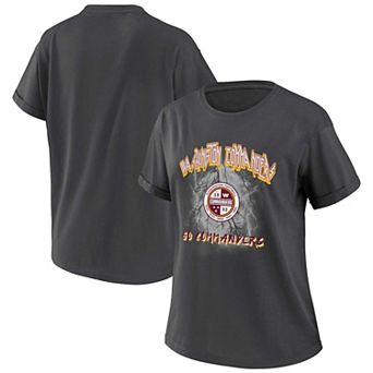 Women's WEAR by Erin Andrews Charcoal Washington Commanders Boyfriend T-Shirt