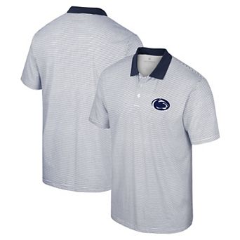 Men's Colosseum White Penn State Nittany Lions Print Stripe Polo