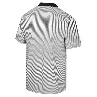 Men's Colosseum White/Black UCF Knights Print Stripe Polo