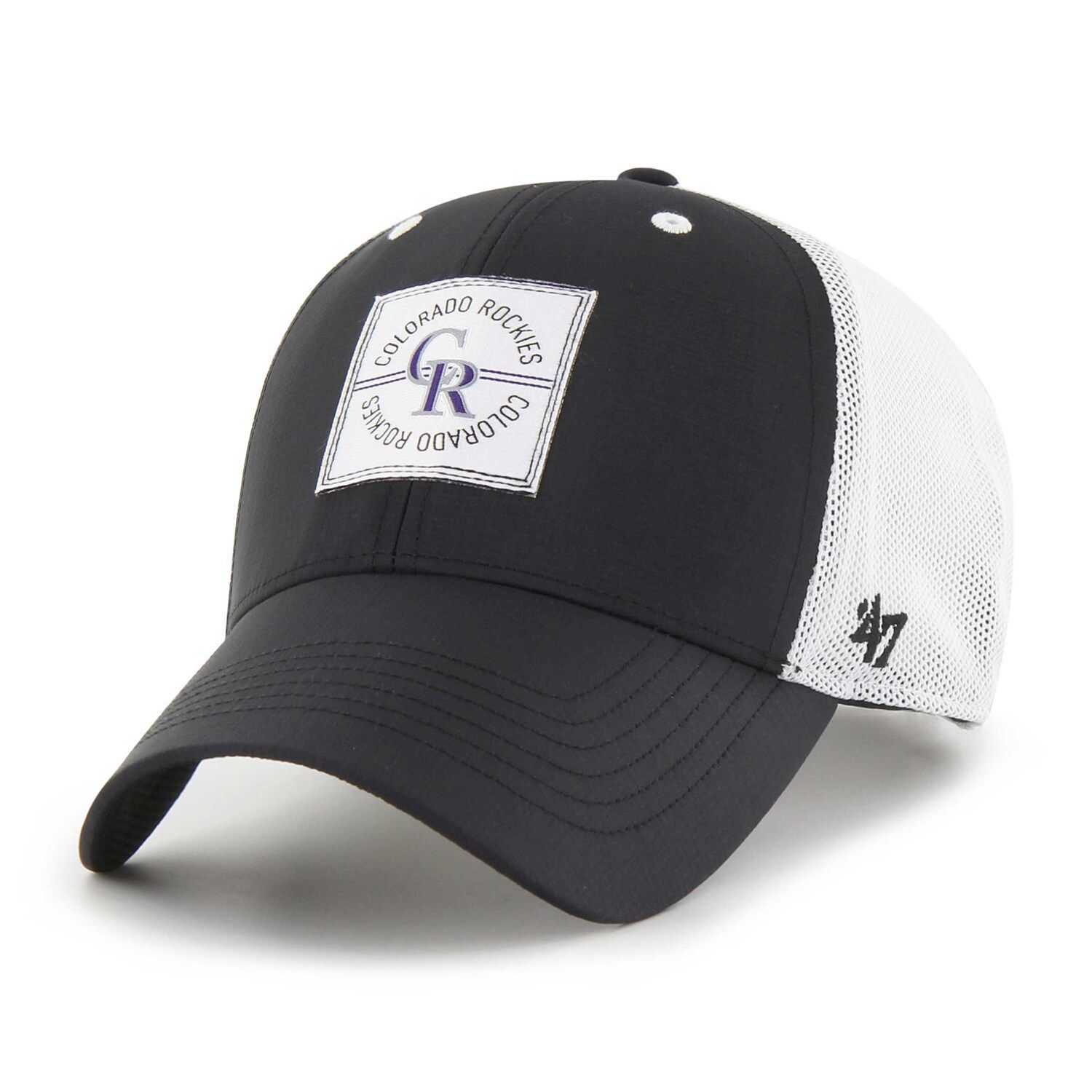 47Brand Colorado Rockies Vintage White Sure Shot MVP Snapback Hat