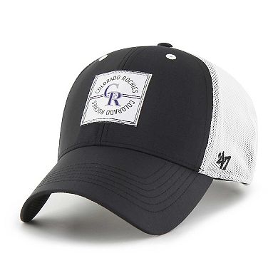 Men's '47 Black Colorado Rockies Disburse MVP Trucker Adjustable Hat