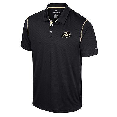 Men's Colosseum Black Colorado Buffaloes Cameron Polo