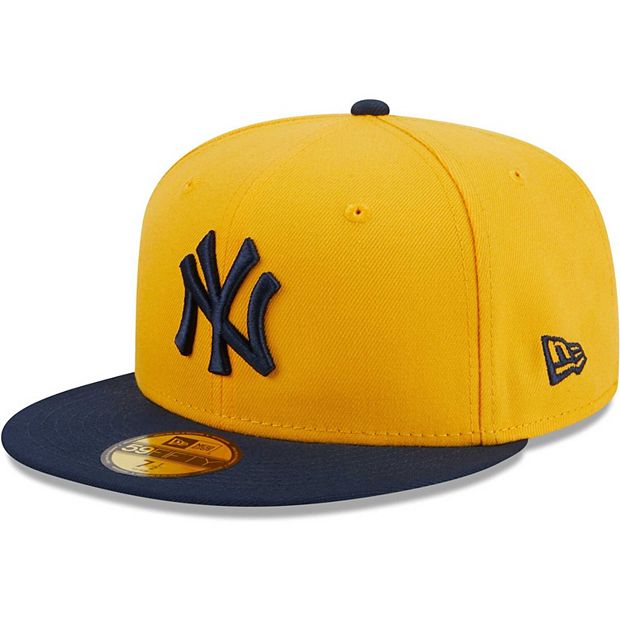 New York Yankees New Era 5950 Basic Fitted Hat - Gold/White