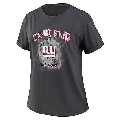 Women's WEAR by Erin Andrews Charcoal New York Giants Boyfriend T-Shirt
