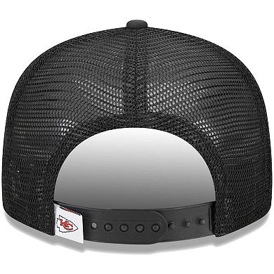 Youth New Era Camo Kansas City Chiefs Main Trucker 9FIFTY Snapback Hat