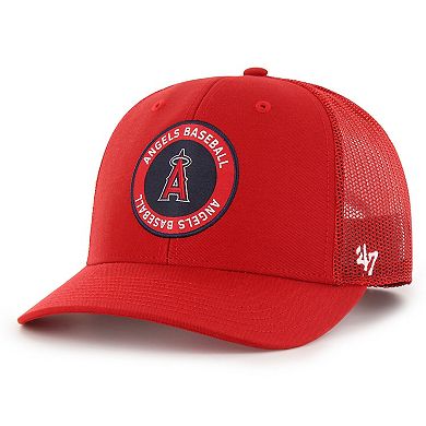 Men's '47 Red Los Angeles Angels Unveil Trucker Adjustable Hat