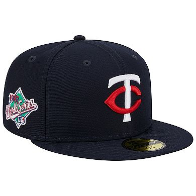 Men's New Era Navy Minnesota Twins 1987 World Series Team Color 59FIFTY Fitted Hat