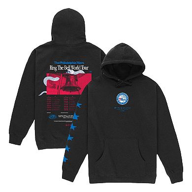 Unisex Bleacher Report x Mitchell & NessÂ Black Philadelphia 76ers World Tour Pullover Hoodie
