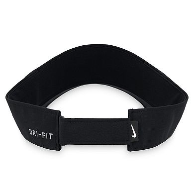 Men's Nike Black Miami Marlins Wordmark Performance Adjustable Visor