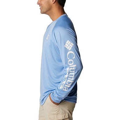 Men's Columbia Carolina Blue North Carolina Tar Heels Terminal Tackle Omni-Shade Raglan Long Sleeve T-Shirt