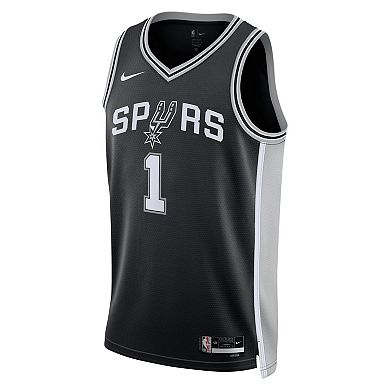 Unisex Nike Victor Wembanyama Black San Antonio Spurs 2023 NBA Draft First Round Pick Swingman Jersey - Icon Edition