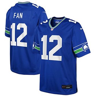 Youth Nike 12th Fan Royal Seattle Seahawks Throwback Player Game Jersey